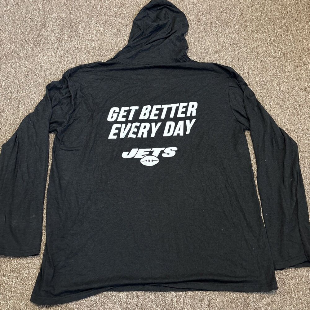 New York Jets Japanese “Get Better Everyday” Hooded Pullover Long Sleeve T-Shirt - Picture 6 of 7